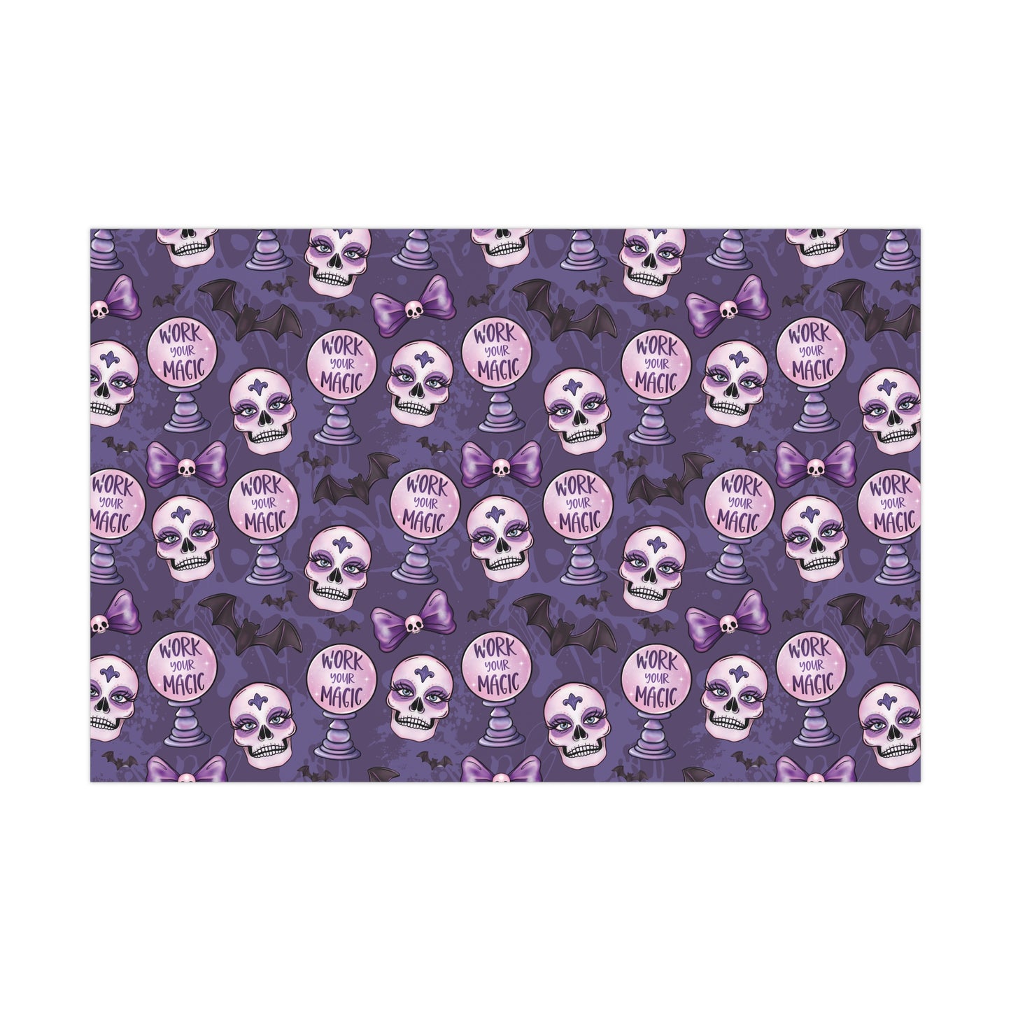 Skulls and Crystals Gift Wrap Paper