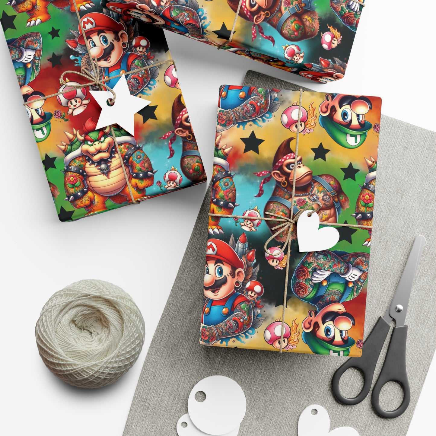 Tattoo Gaming Flash Gift Wrap Paper