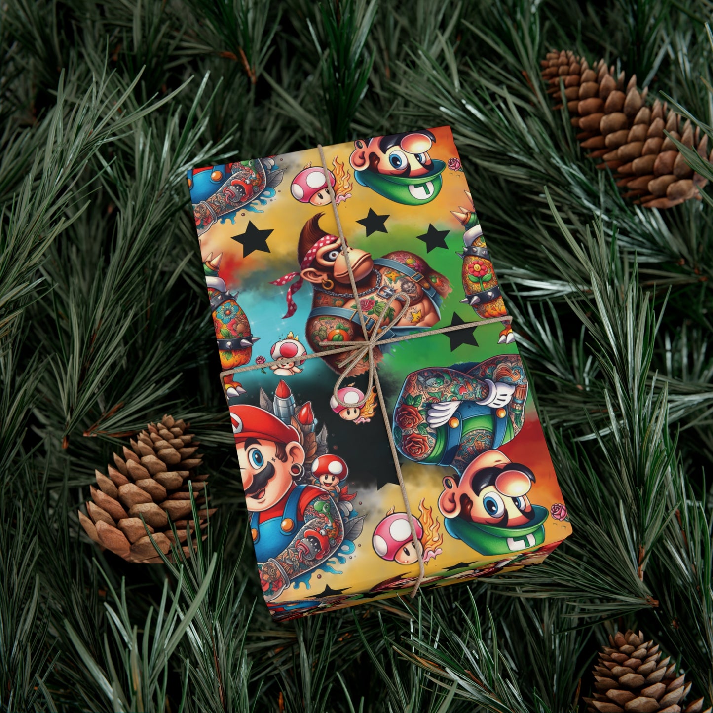 Tattoo Gaming Flash Gift Wrap Paper