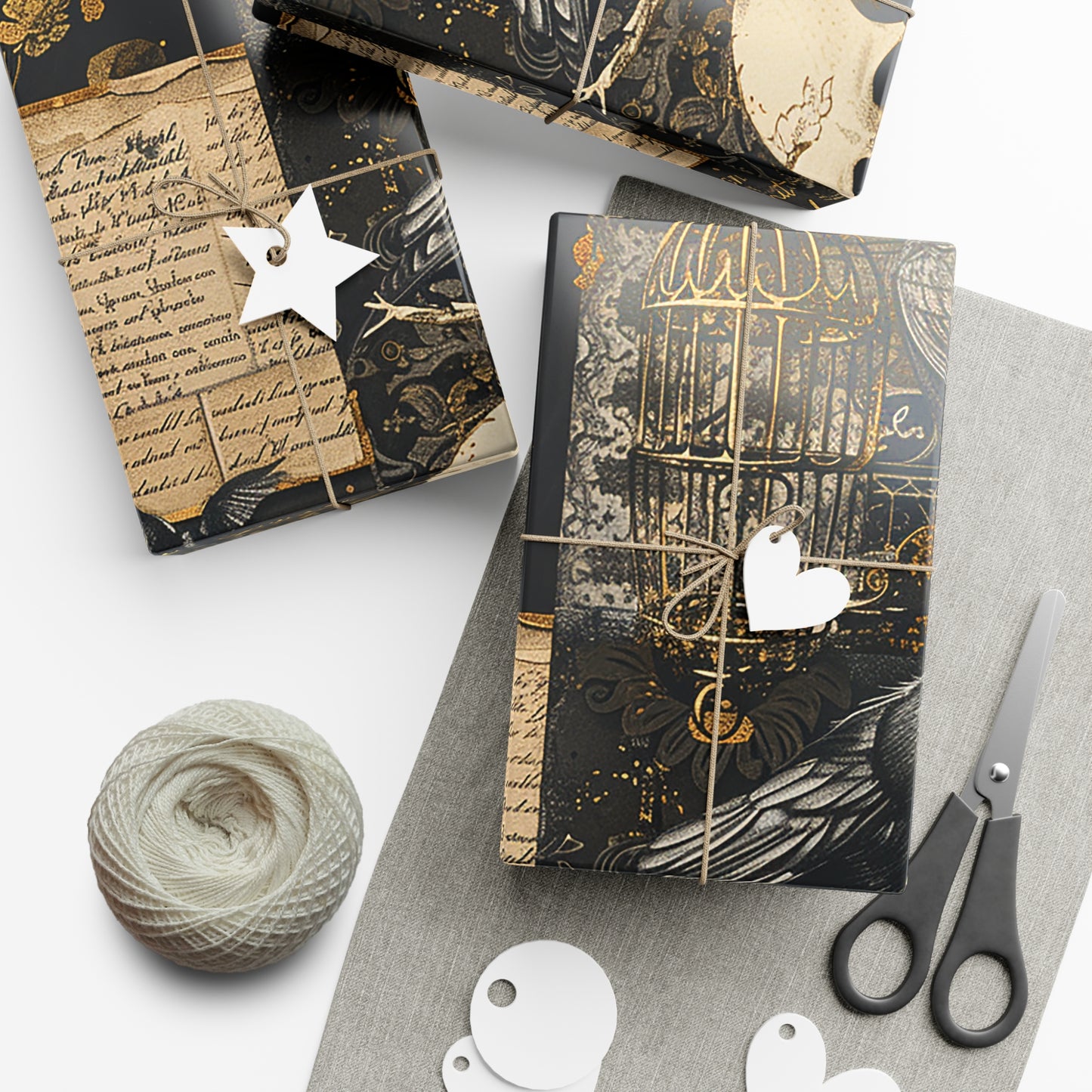 Skull and Crows Gift Wrap Paper