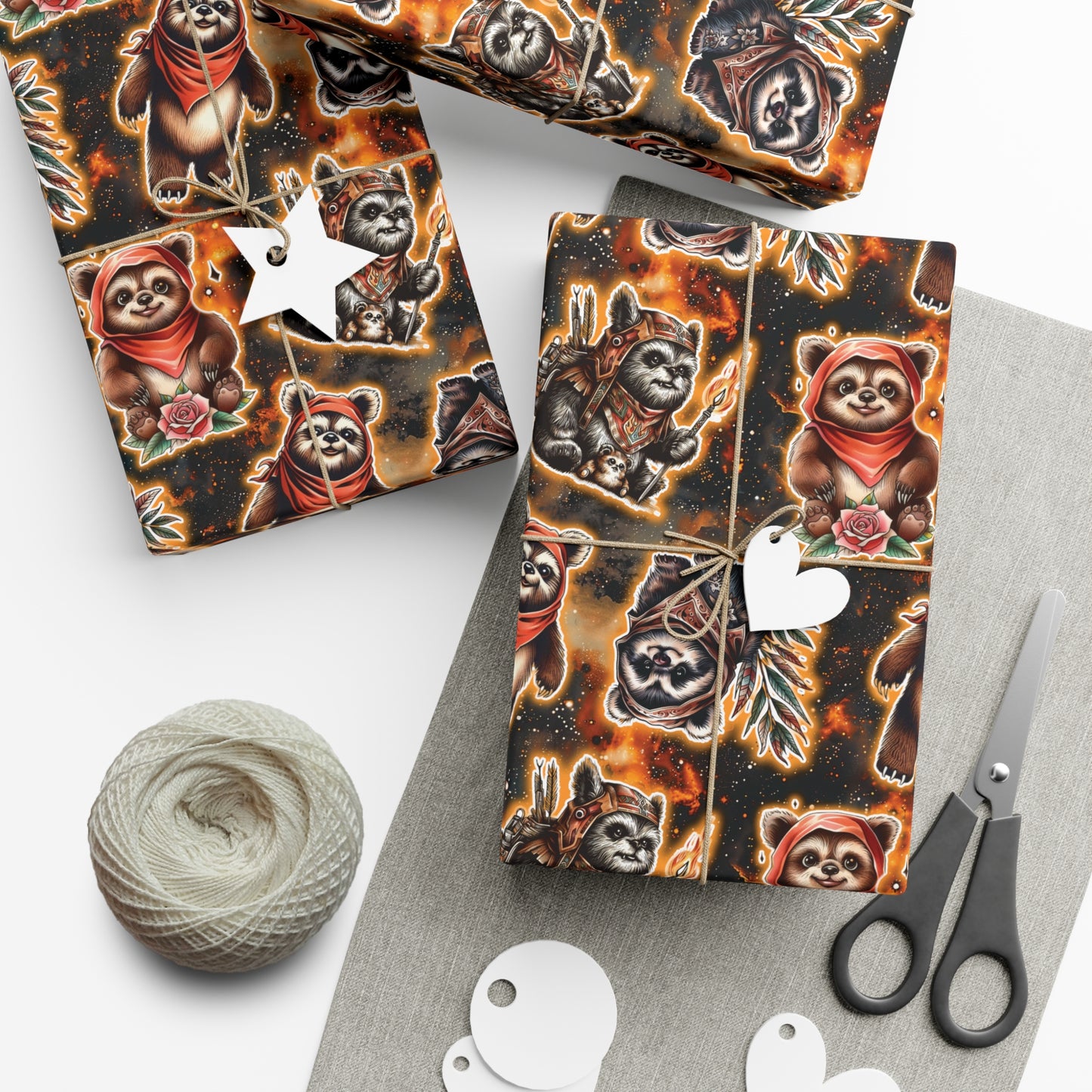 Tattoo Flash Ewok Gift Wrap Paper