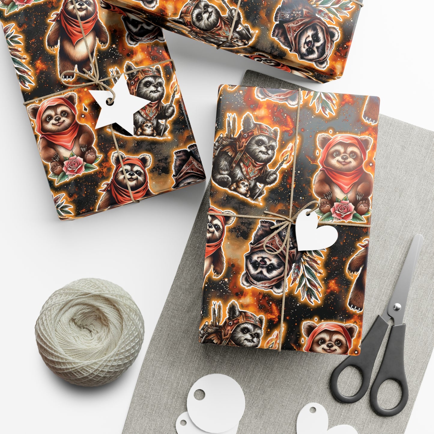 Tattoo Flash Ewok Gift Wrap Paper