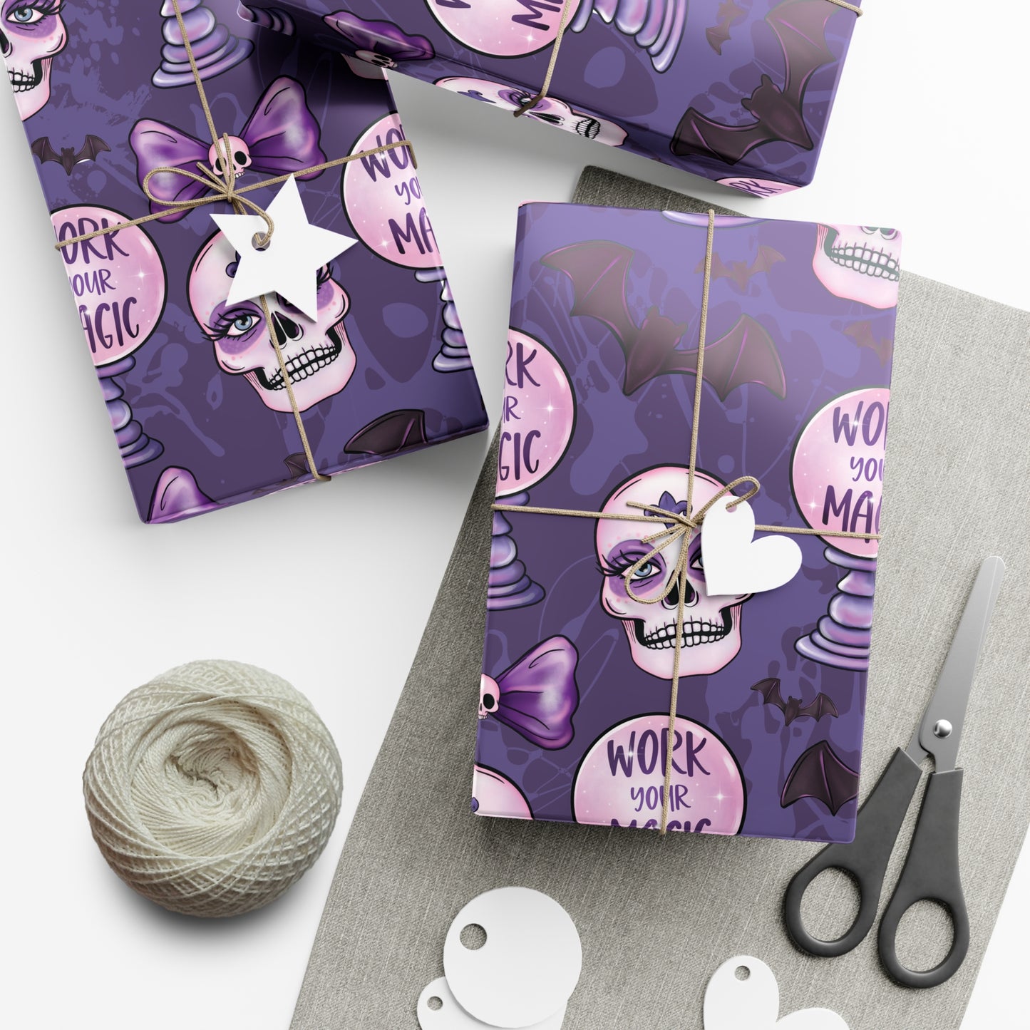 Skulls and Crystals Gift Wrap Paper