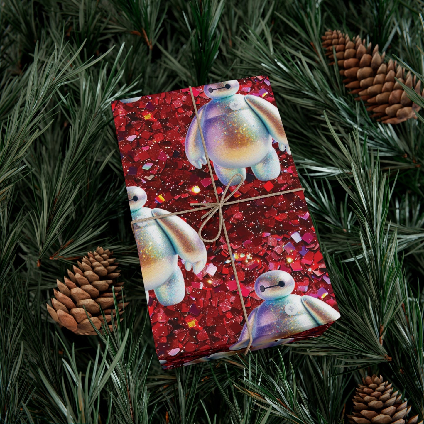 Glitter Baymax Gift Wrap Paper