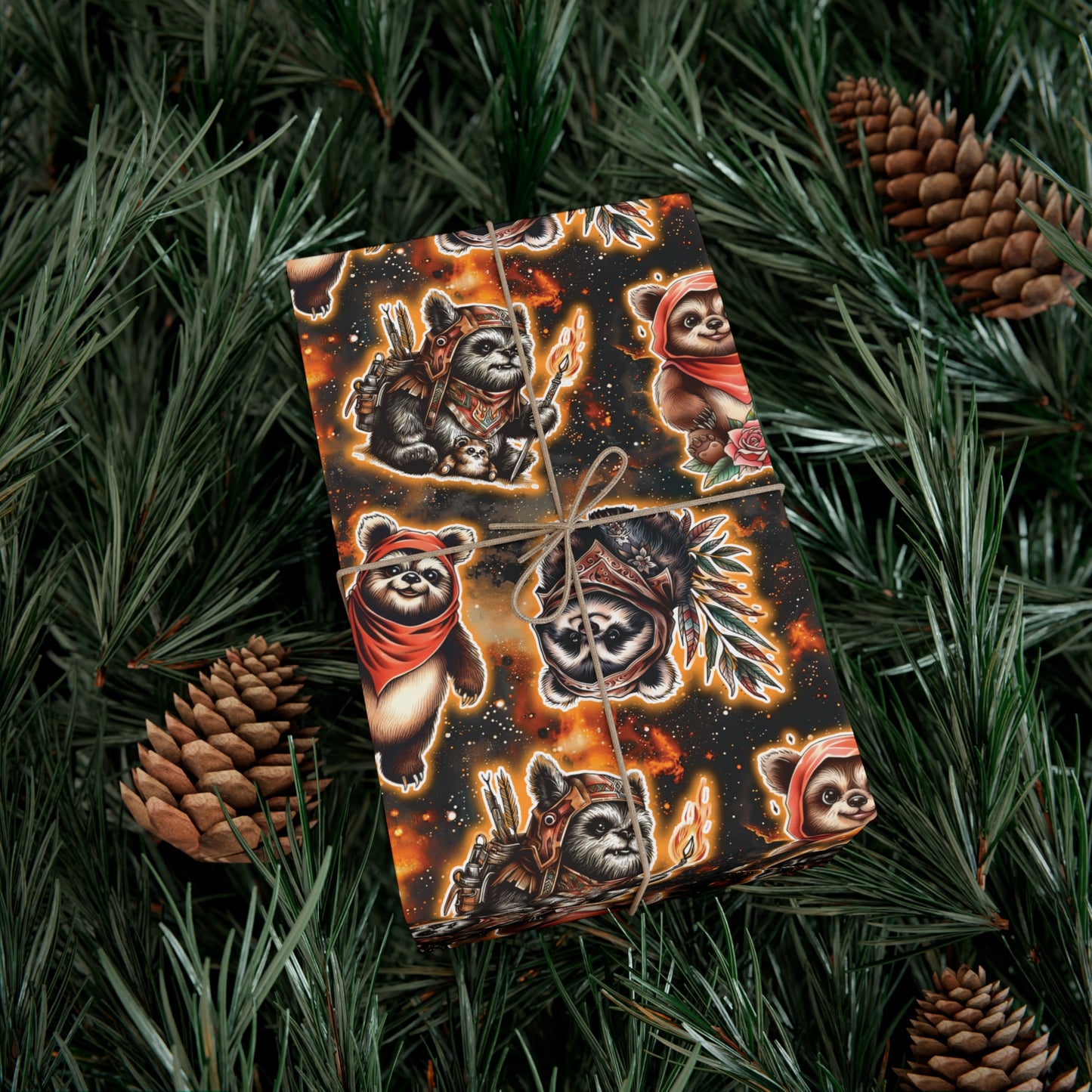 Tattoo Flash Ewok Gift Wrap Paper