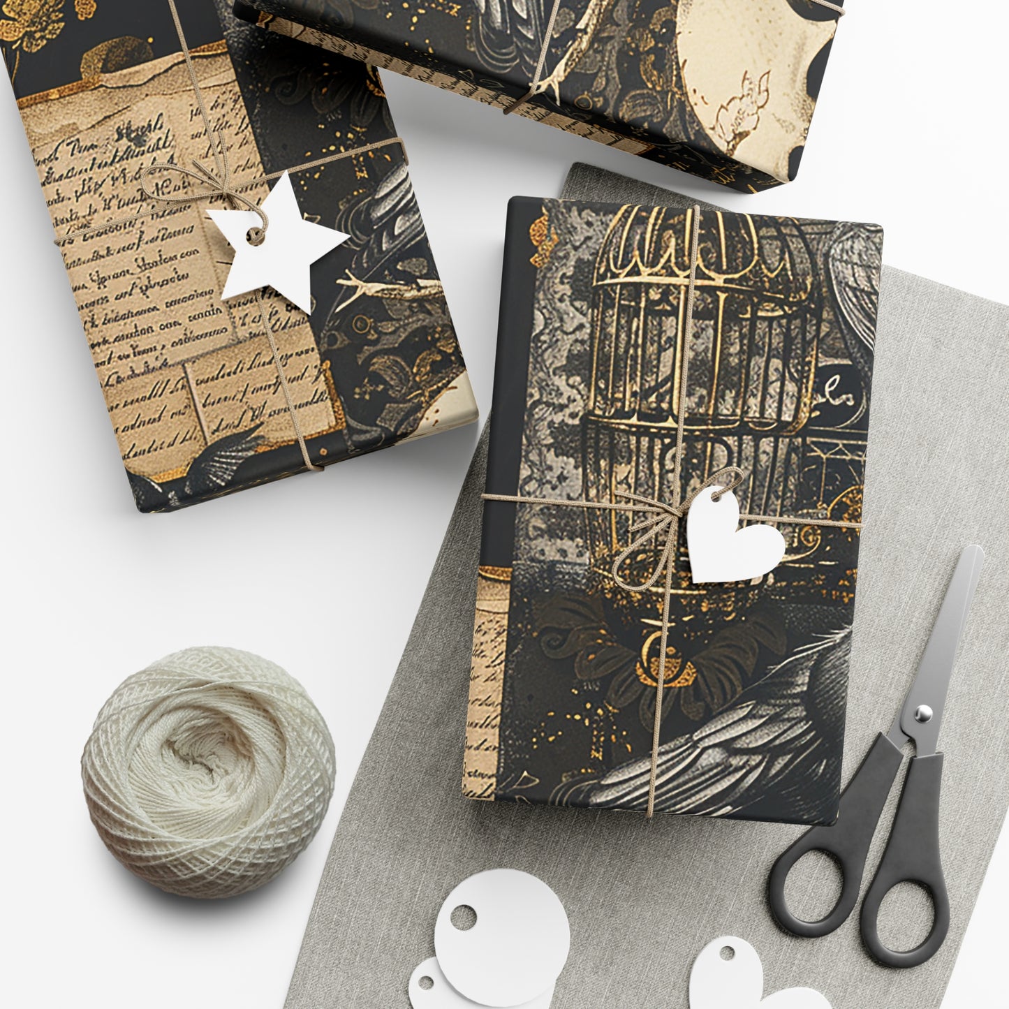 Skull and Crows Gift Wrap Paper