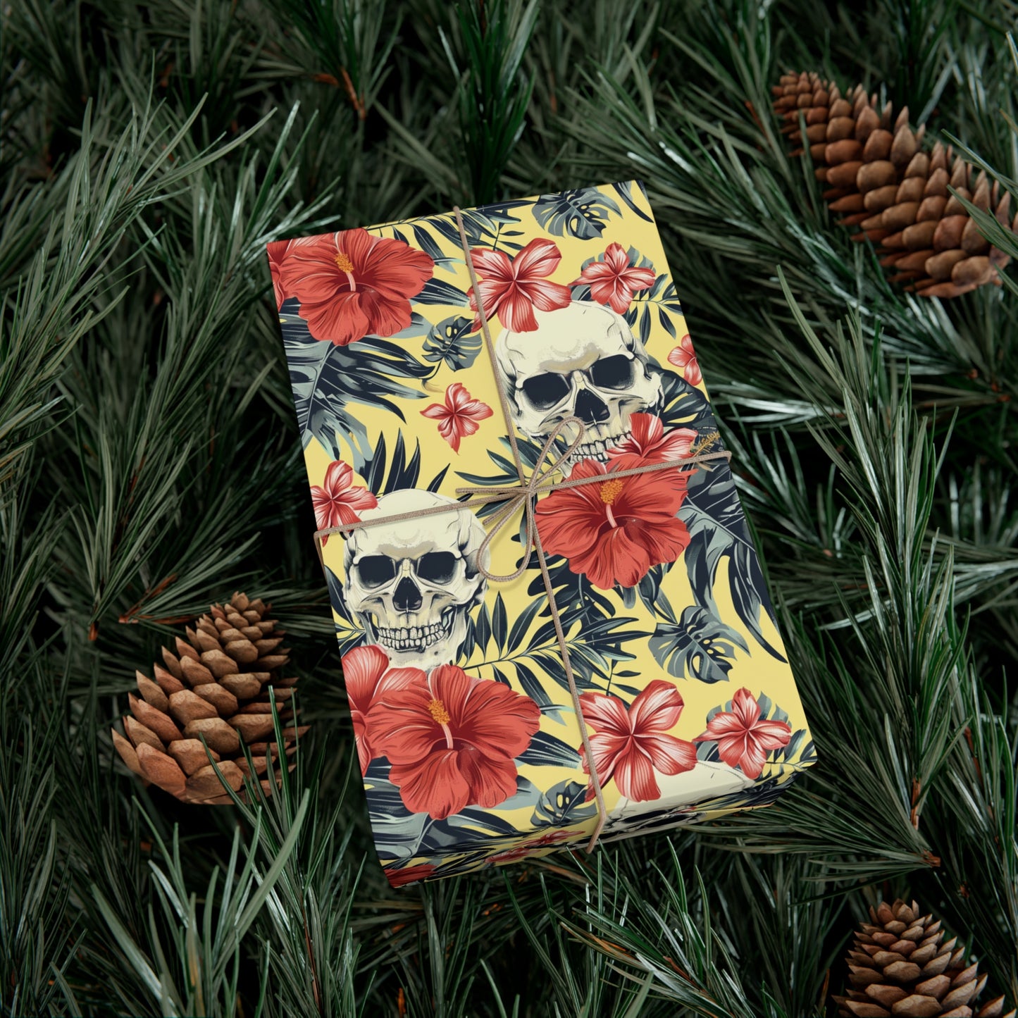 Tropical Skullies Gift Wrap Paper