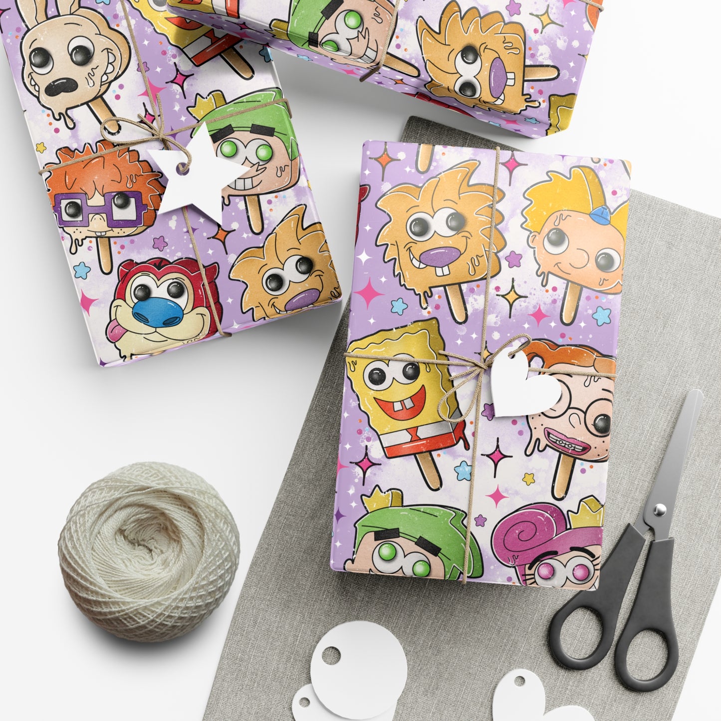 90's Toons Pops Gift Wrap Paper