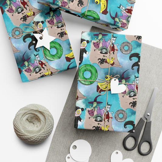 Spooky Play Dates Gift Wrap Paper