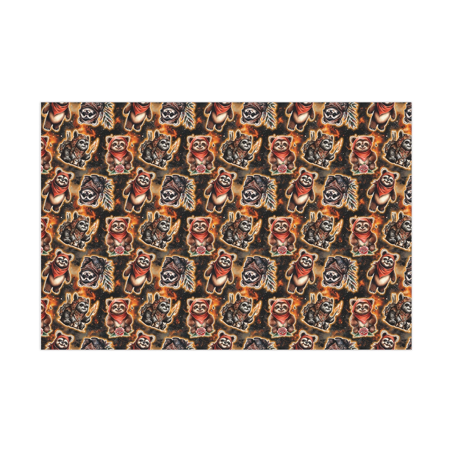 Tattoo Flash Ewok Gift Wrap Paper