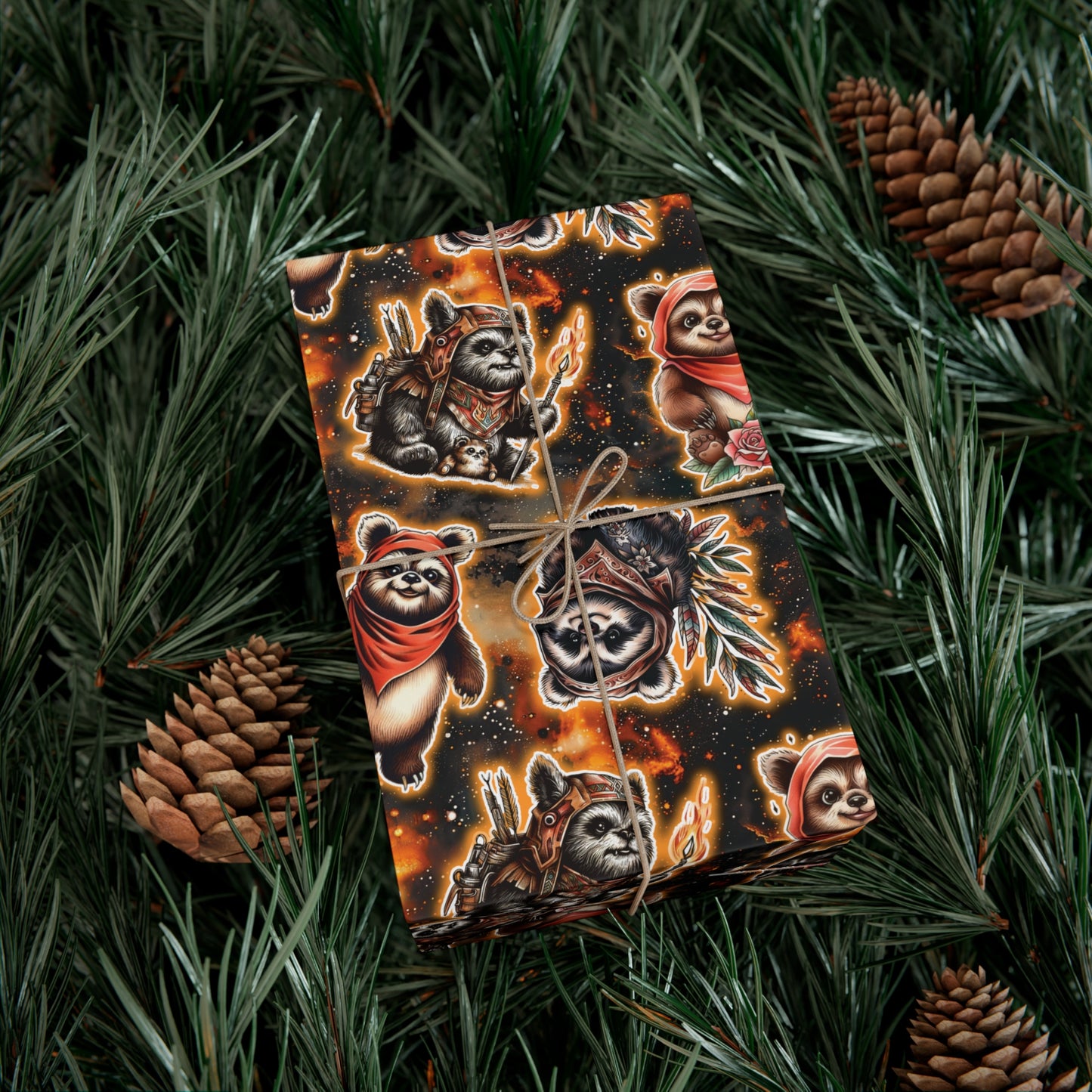 Tattoo Flash Ewok Gift Wrap Paper