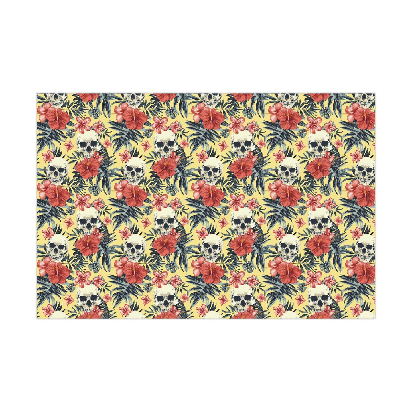 Tropical Skullies Gift Wrap Paper