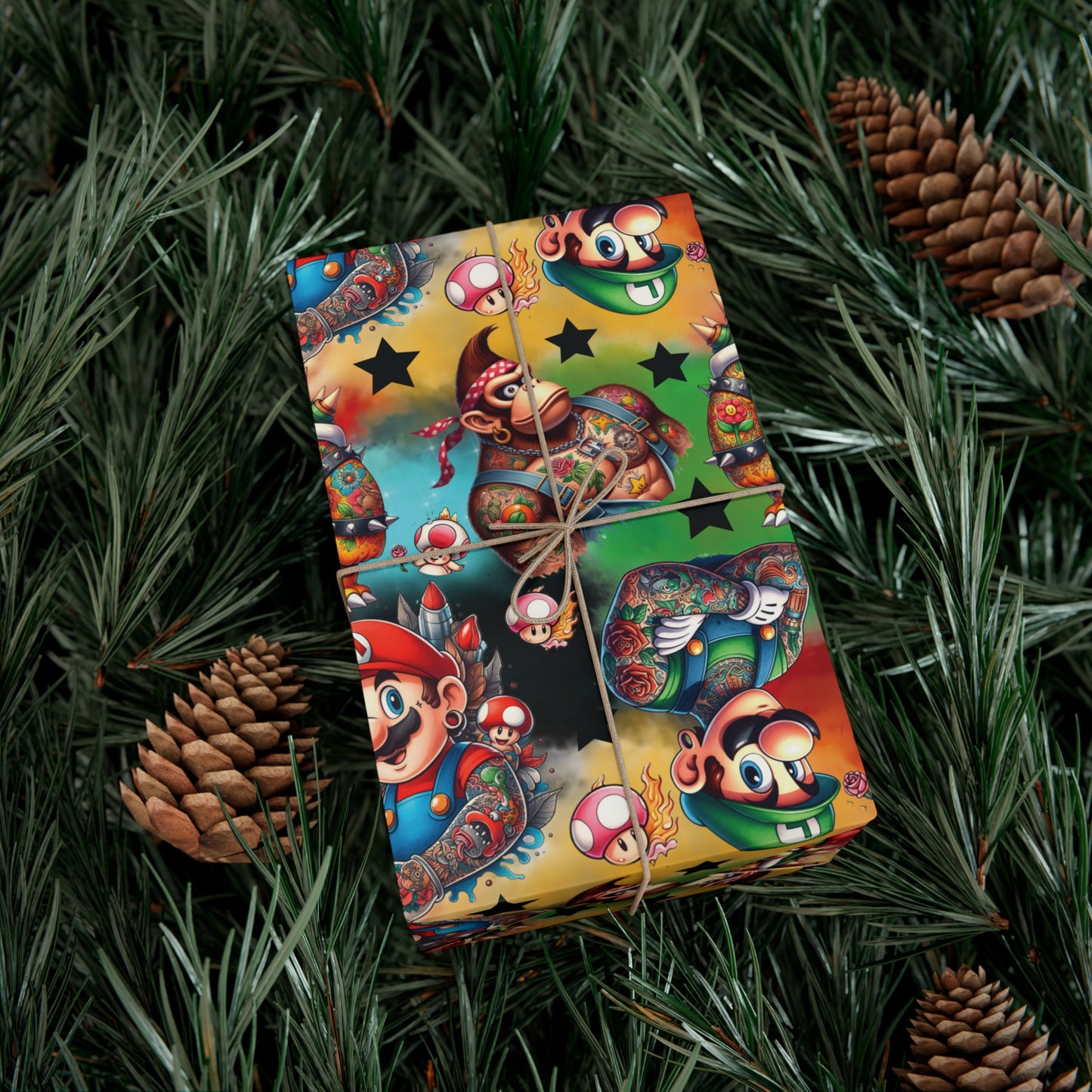 Tattoo Gaming Flash Gift Wrap Paper