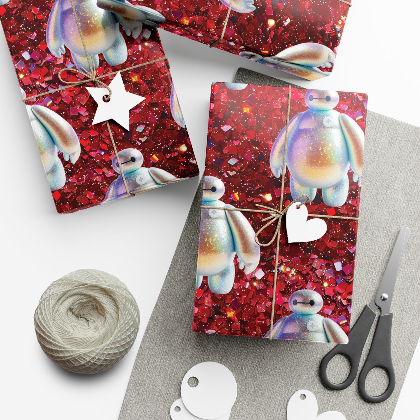 Glitter Baymax Gift Wrap Paper