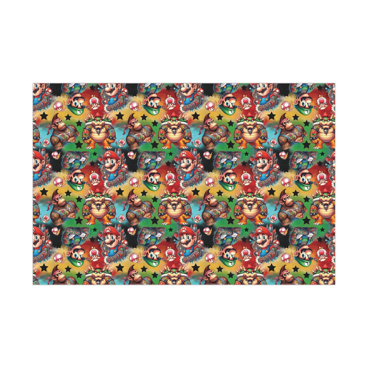 Tattoo Gaming Flash Gift Wrap Paper