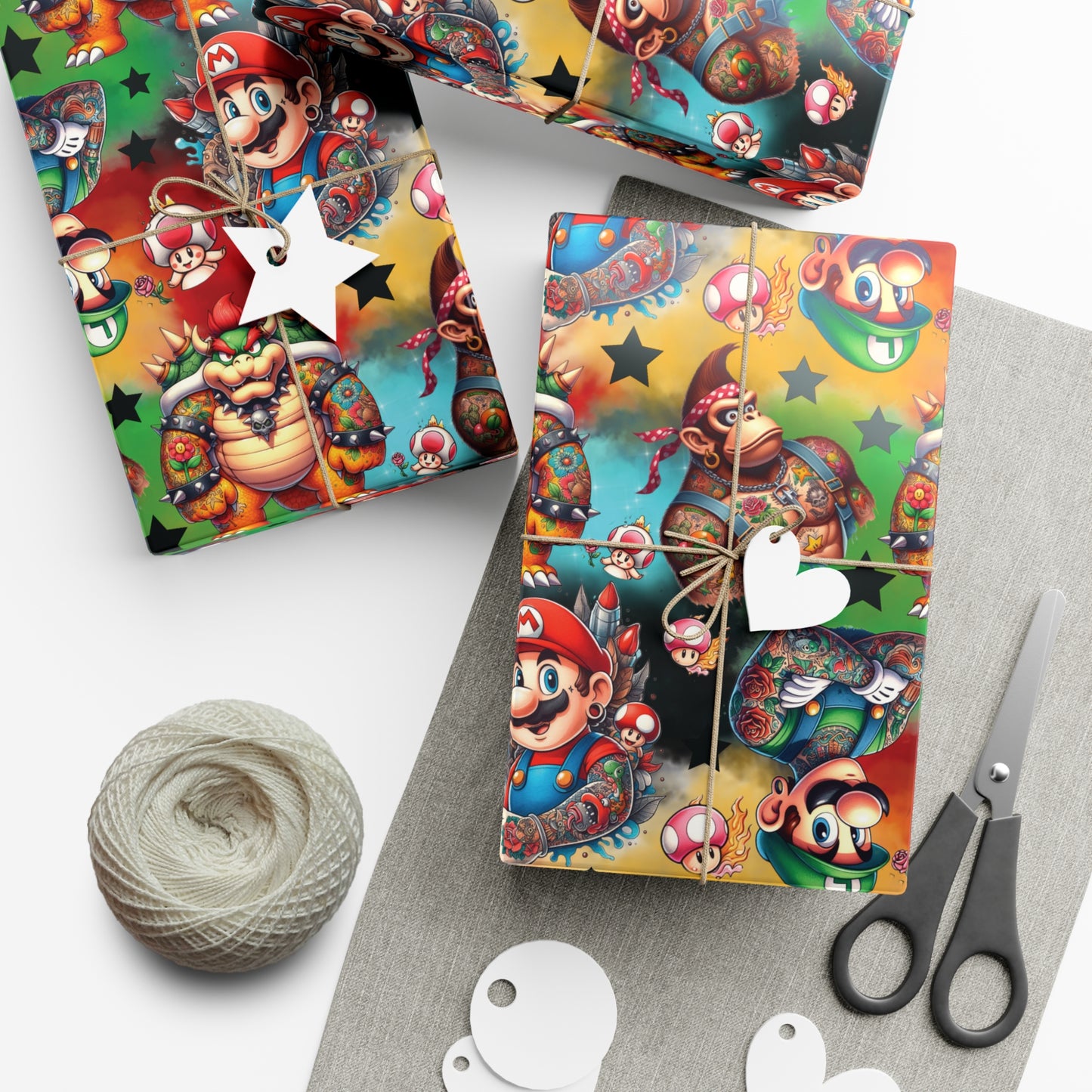 Tattoo Gaming Flash Gift Wrap Paper