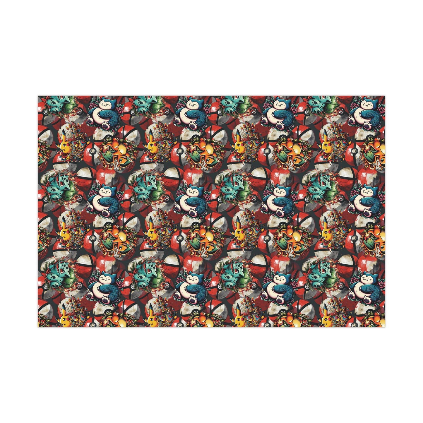 Tatted Pocket Monsters Gift Wrap Paper