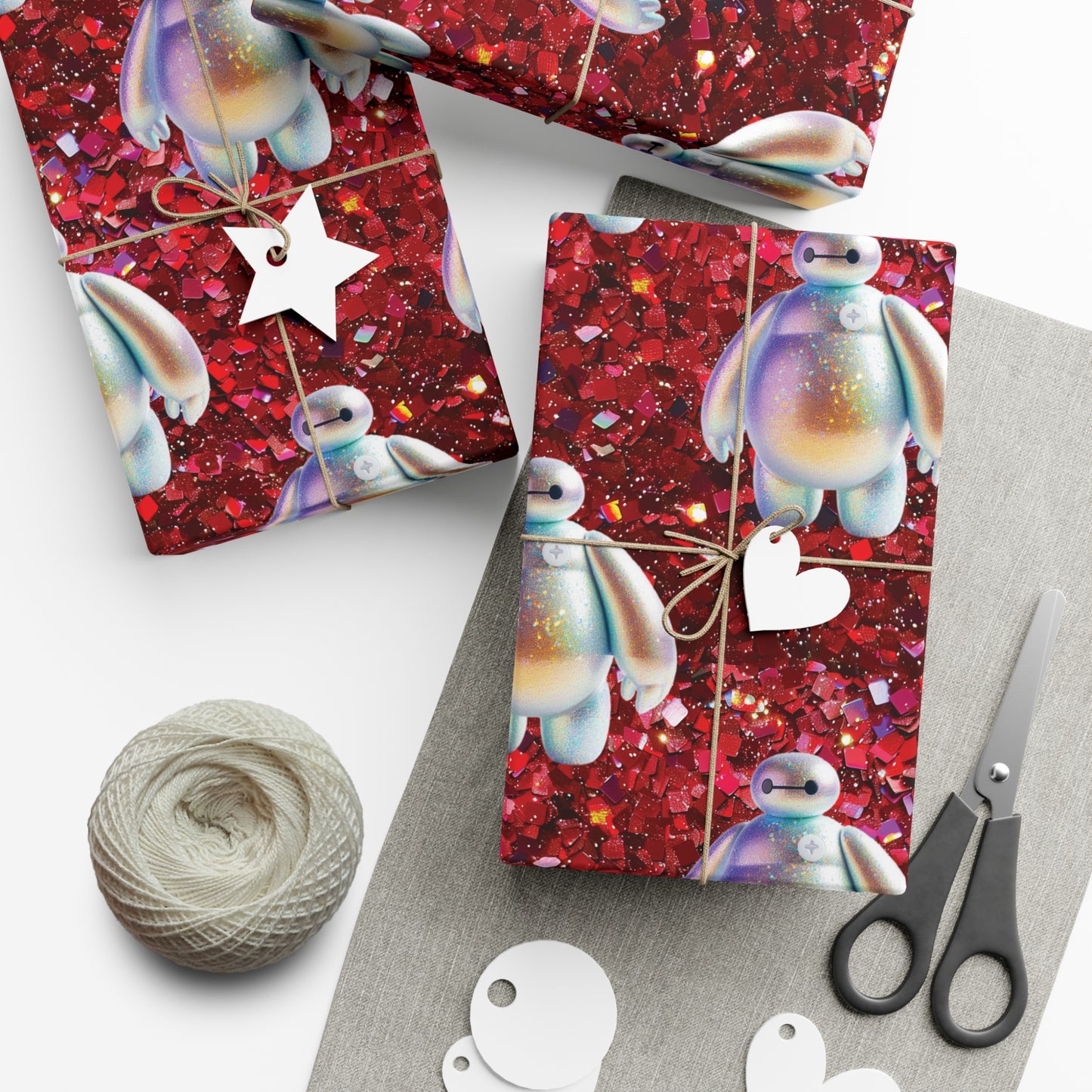 Glitter Baymax Gift Wrap Paper