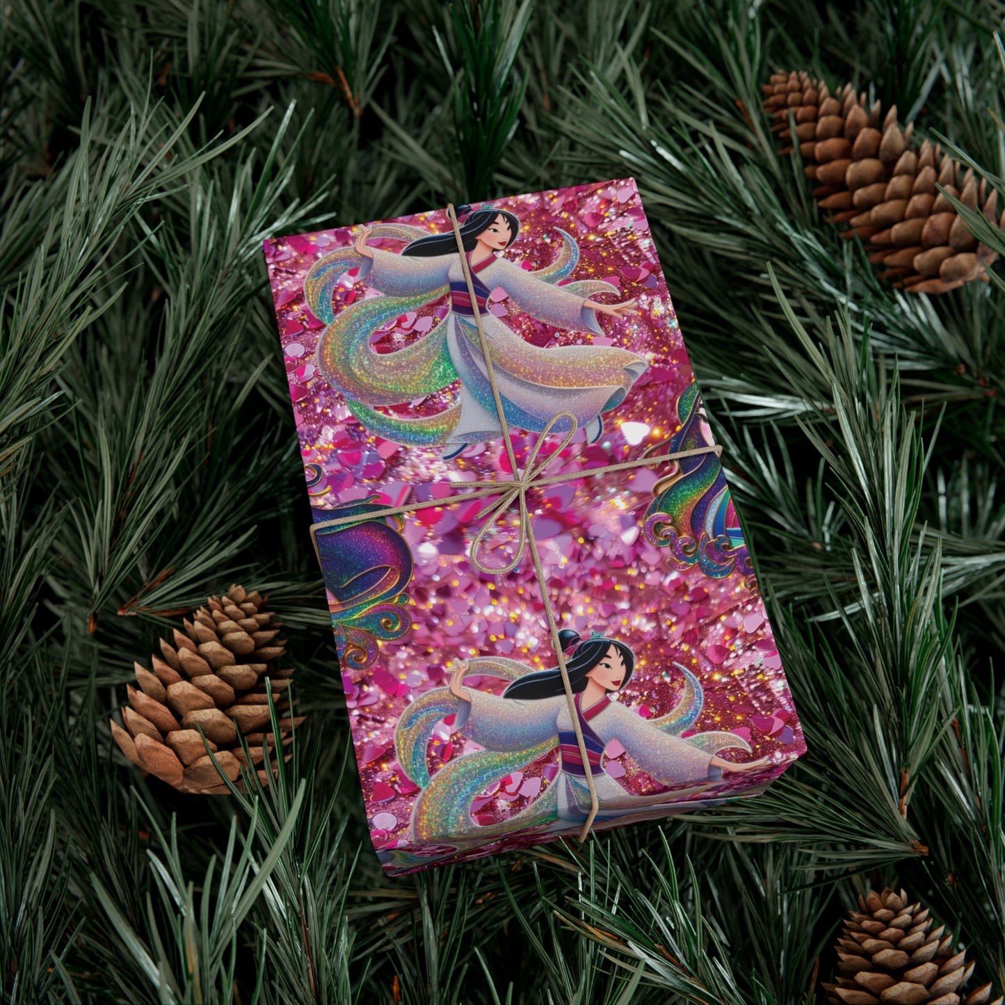 Glitter Hua Mulan Gift Wrap