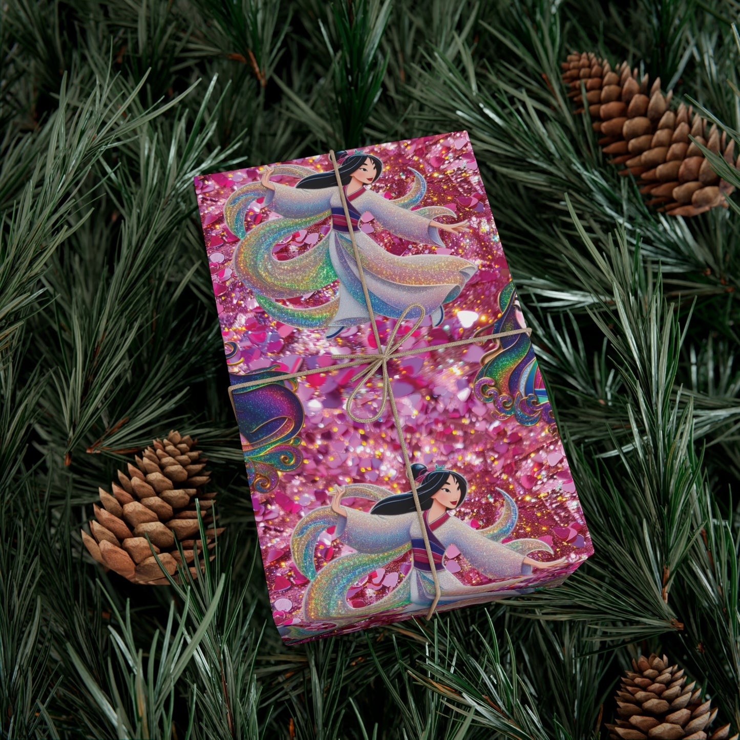 Glitter Hua Mulan Gift Wrap