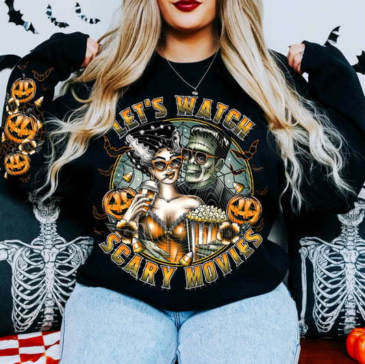 Let's Watch Scary Movies Sweatshirt